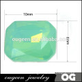wholesale 10x8mm Green protein rectangle loose sew on rhinestone claw setting crystals assorted colors